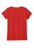 District DT5002 The Concert Short Sleeve V-Neck T-Shirt New Red Flat Back