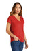 District DT5002 The Concert Short Sleeve V-Neck T-Shirt New Red 3Q