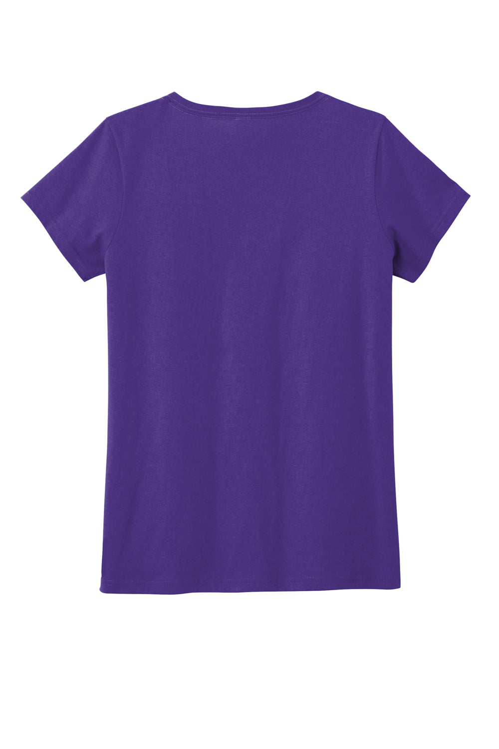 District DT5002 The Concert Short Sleeve V-Neck T-Shirt Purple Flat Back