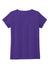 District DT5002 The Concert Short Sleeve V-Neck T-Shirt Purple Flat Back