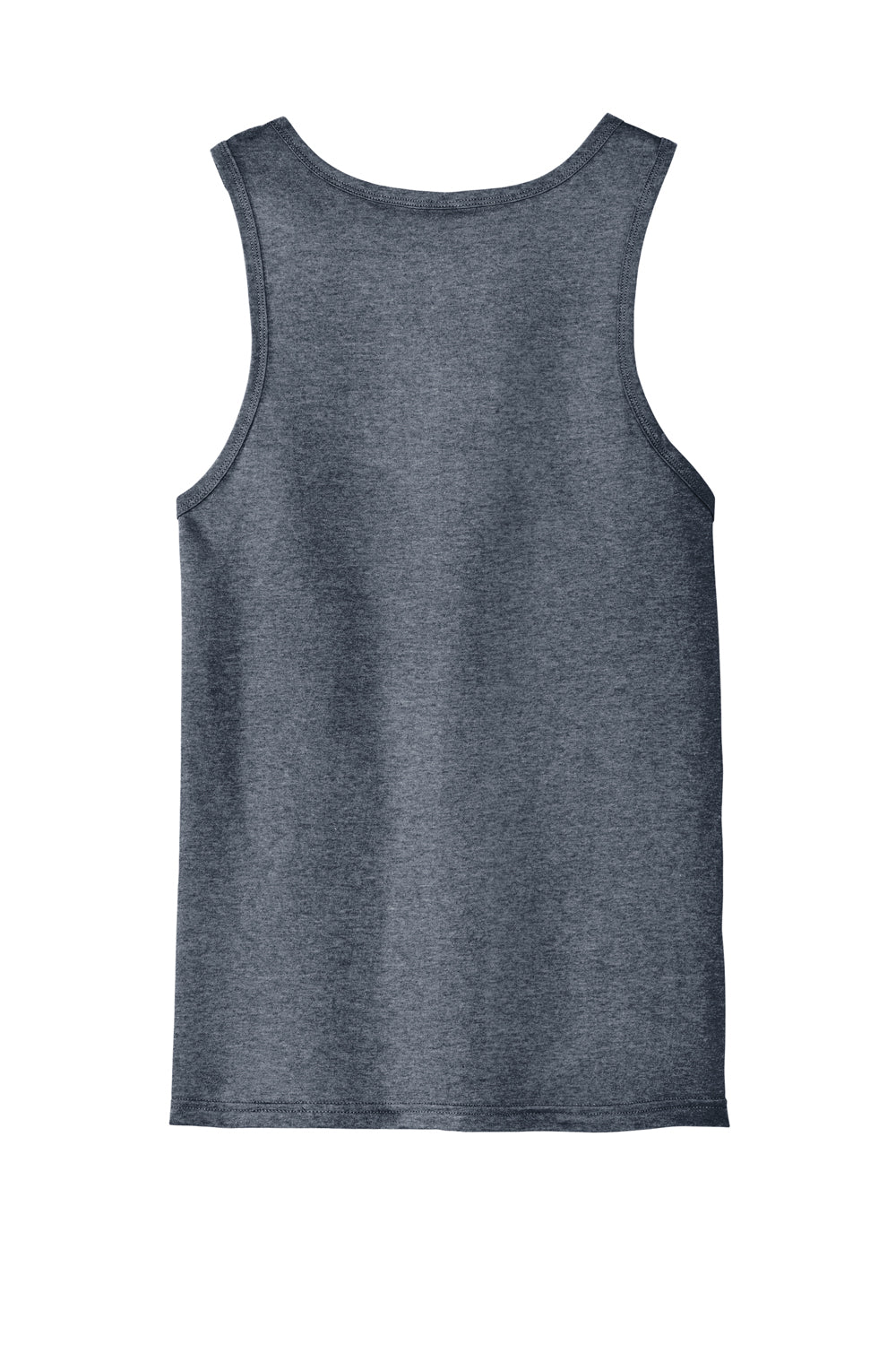 District DT5300 Mens The Concert Tank Top Heather Navy Blue Flat Back