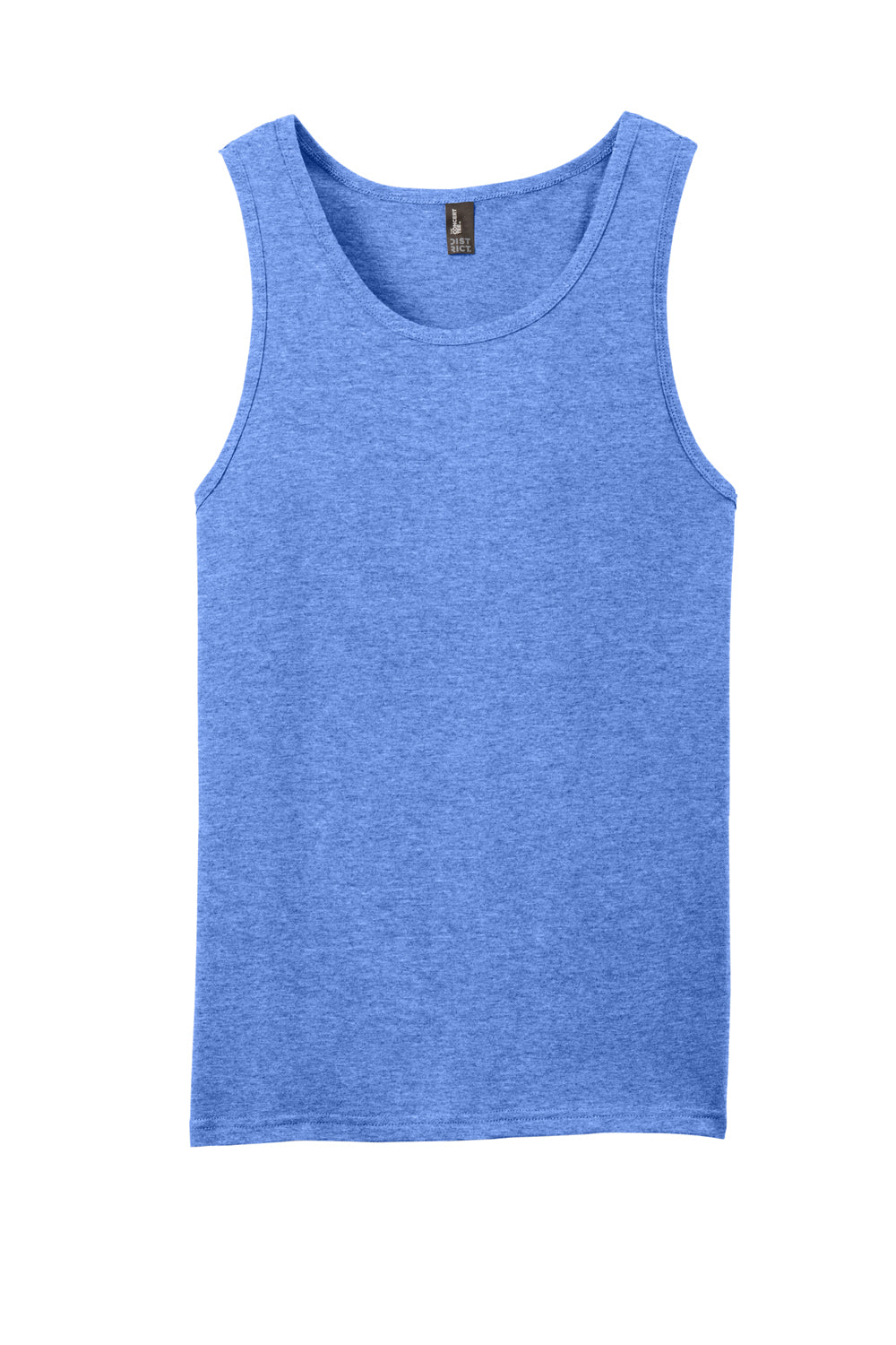 District DT5300 Mens The Concert Tank Top Heather Royal Blue Flat Front