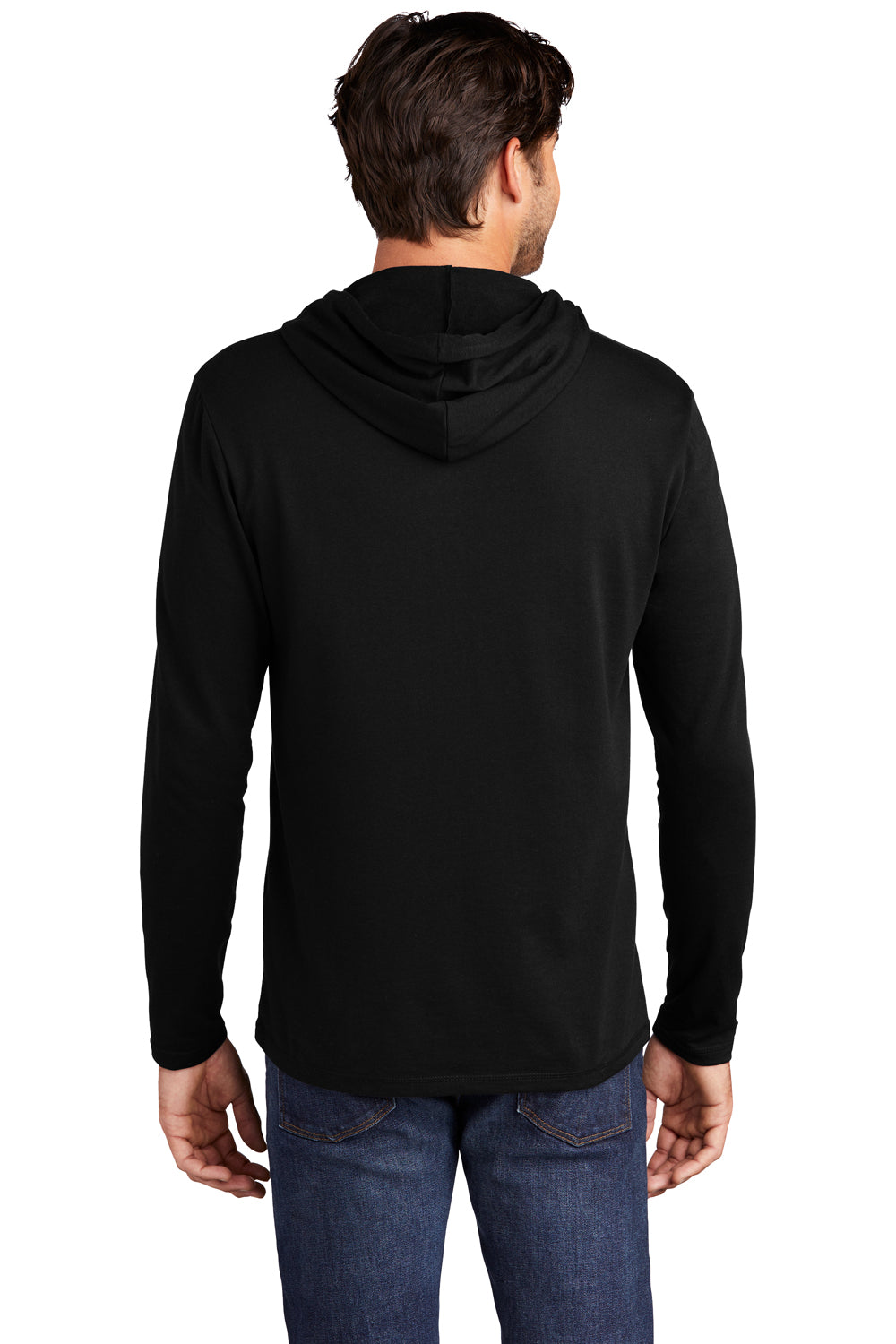 District Mens Featherweight French Terry Hooded Sweatshirt Hoodie Black Side