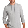 District Mens French Terry Hooded T-Shirt Hoodie - Heather Light Grey