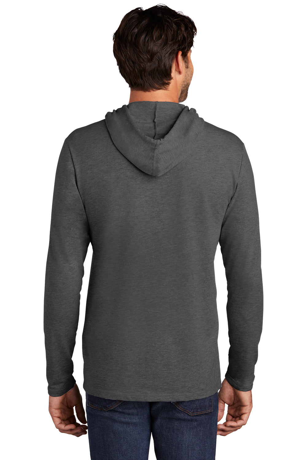 District Mens Featherweight French Terry Hooded Sweatshirt Hoodie Washed Coal Grey Side