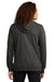 District Mens French Terry Full Zip Hooded Sweatshirt Hoodie Washed Coal Grey Back