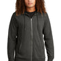 District Mens French Terry Full Zip Hooded Sweatshirt Hoodie - Washed Coal Grey