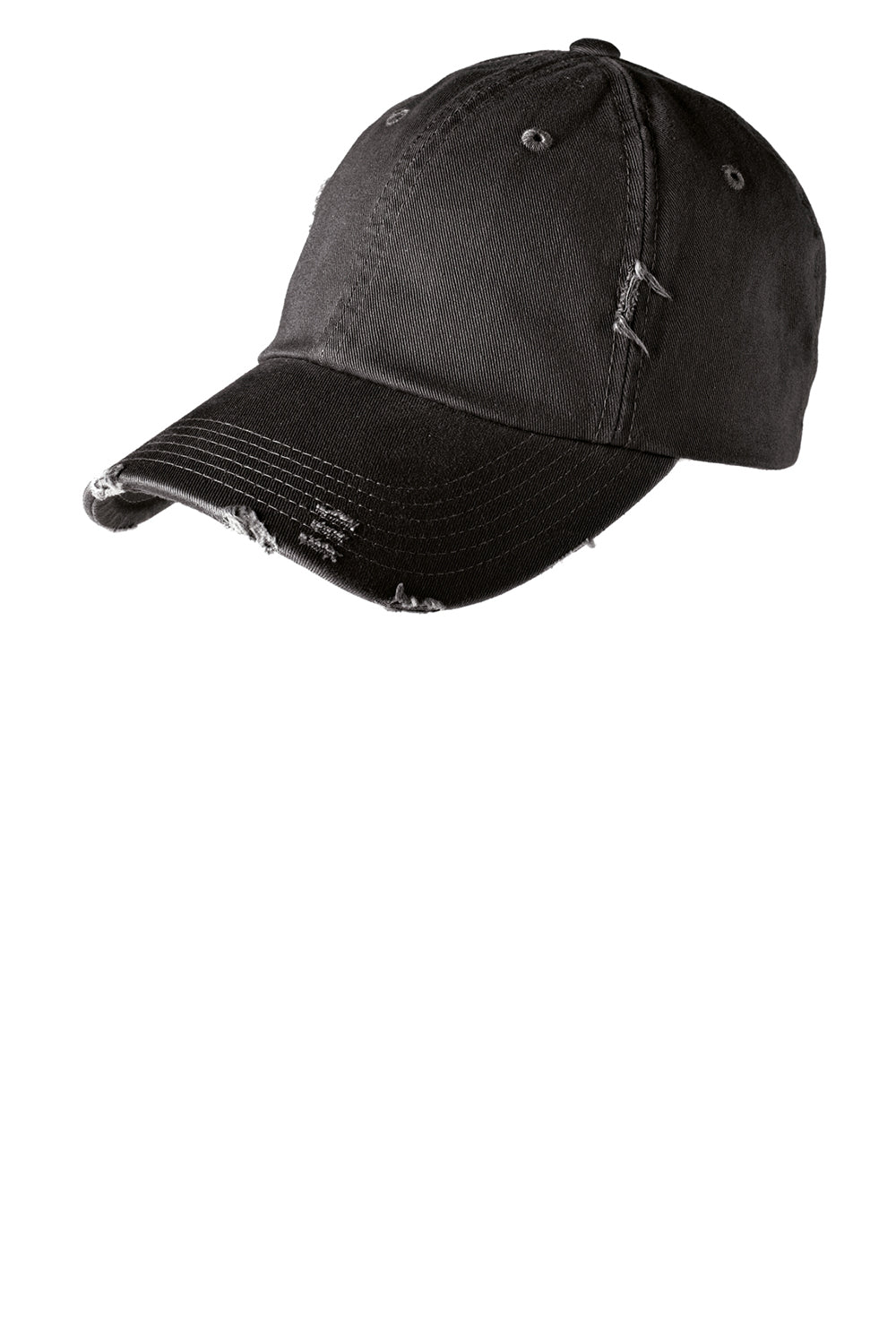 District DT600 Mens Adjustable Hat Black Front