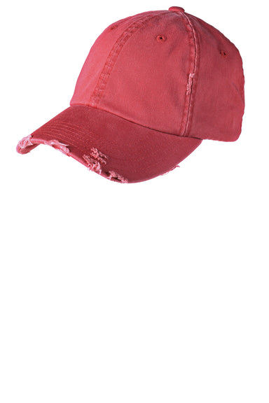 District DT600 Mens Adjustable Hat Dashing Red Front