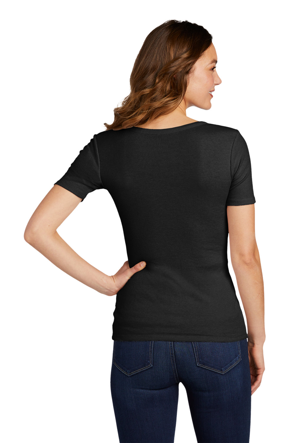District Womens Very Important Short Sleeve Scoop Neck T-Shirt Black Side