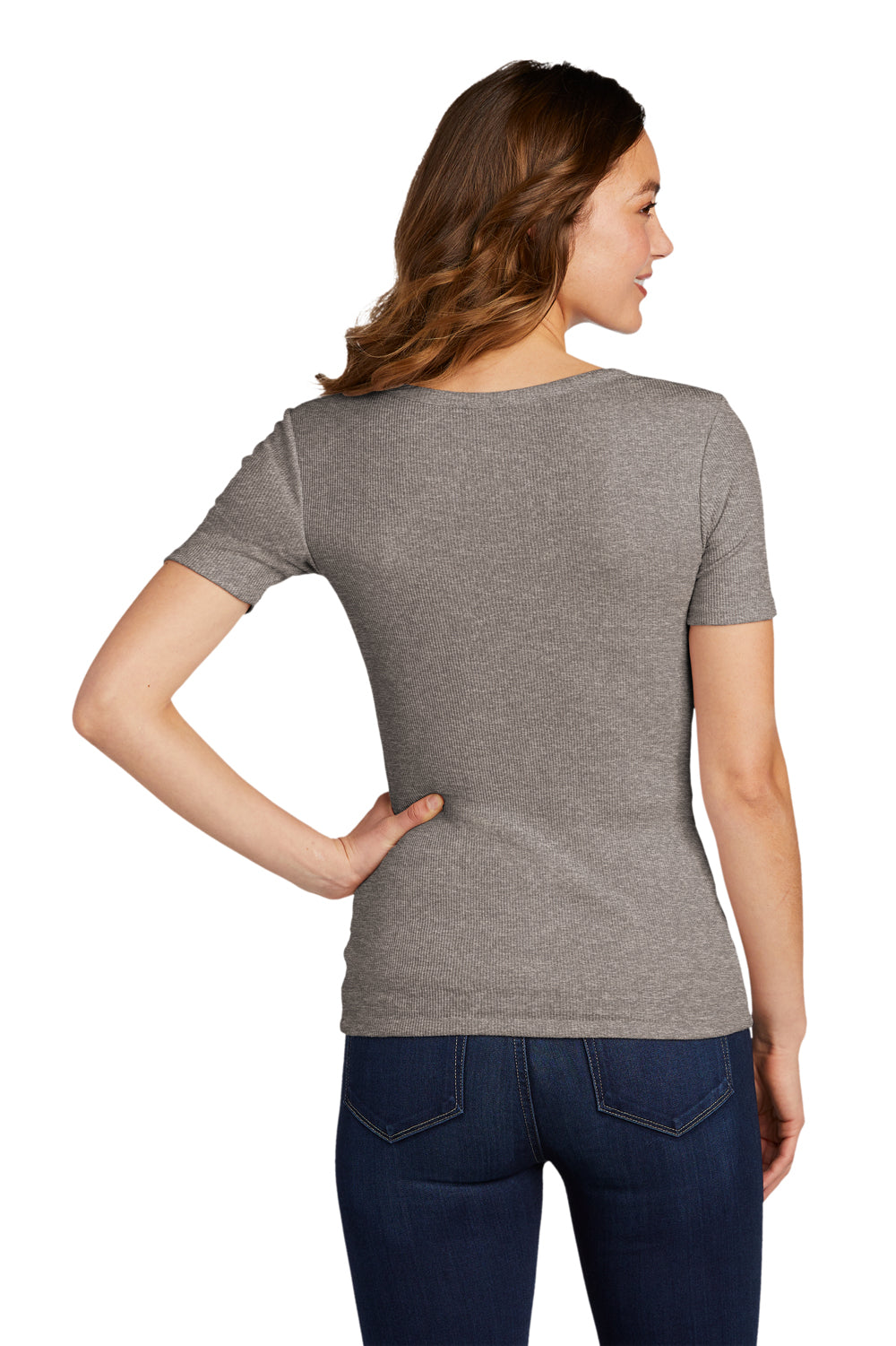 District Womens Very Important Short Sleeve Scoop Neck T-Shirt Grey Frost Side
