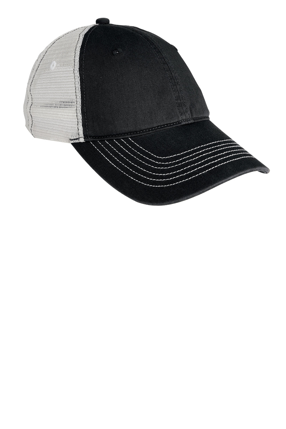 District DT607 Mens Adjustable Hat Black Front