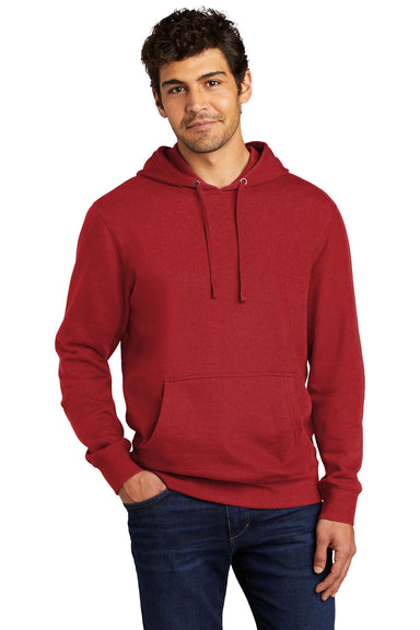 District Mens Very Important Fleece Hooded Sweatshirt Hoodie Classic Red Front