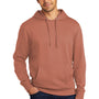 District Mens Very Important Fleece Hooded Sweatshirt Hoodie - Desert Rose