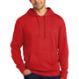 District Mens Very Important Fleece Hooded Sweatshirt Hoodie - Fiery Red