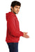 District DT6100 Mens Very Important Fleece Hooded Sweatshirt Hoodie Fiery Red Side