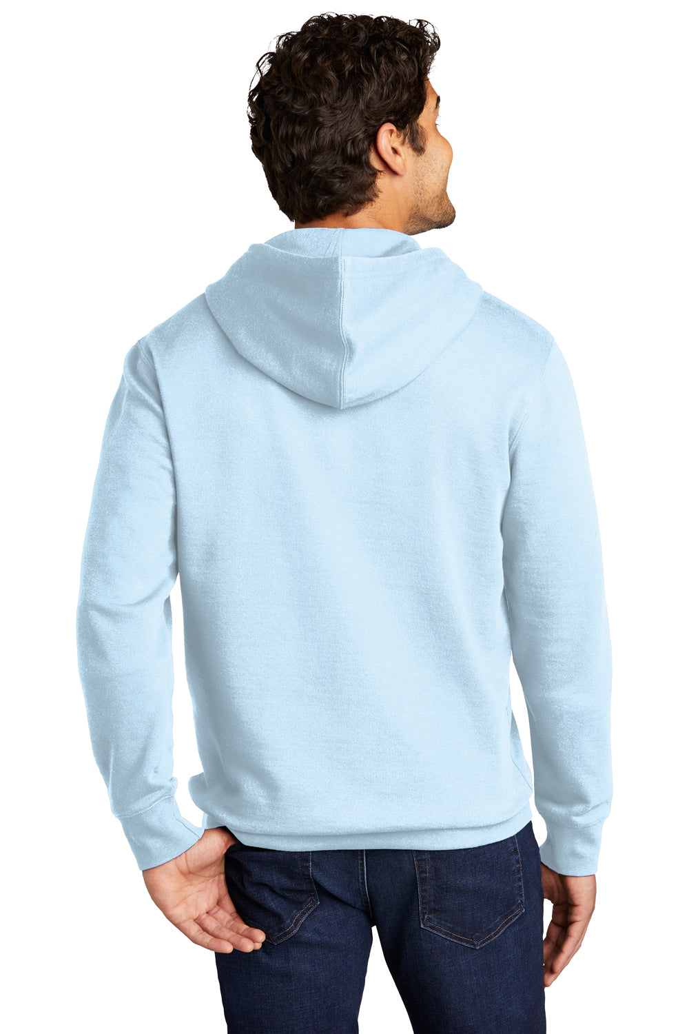 District Mens Very Important Fleece Hooded Sweatshirt Hoodie Ice Blue Side