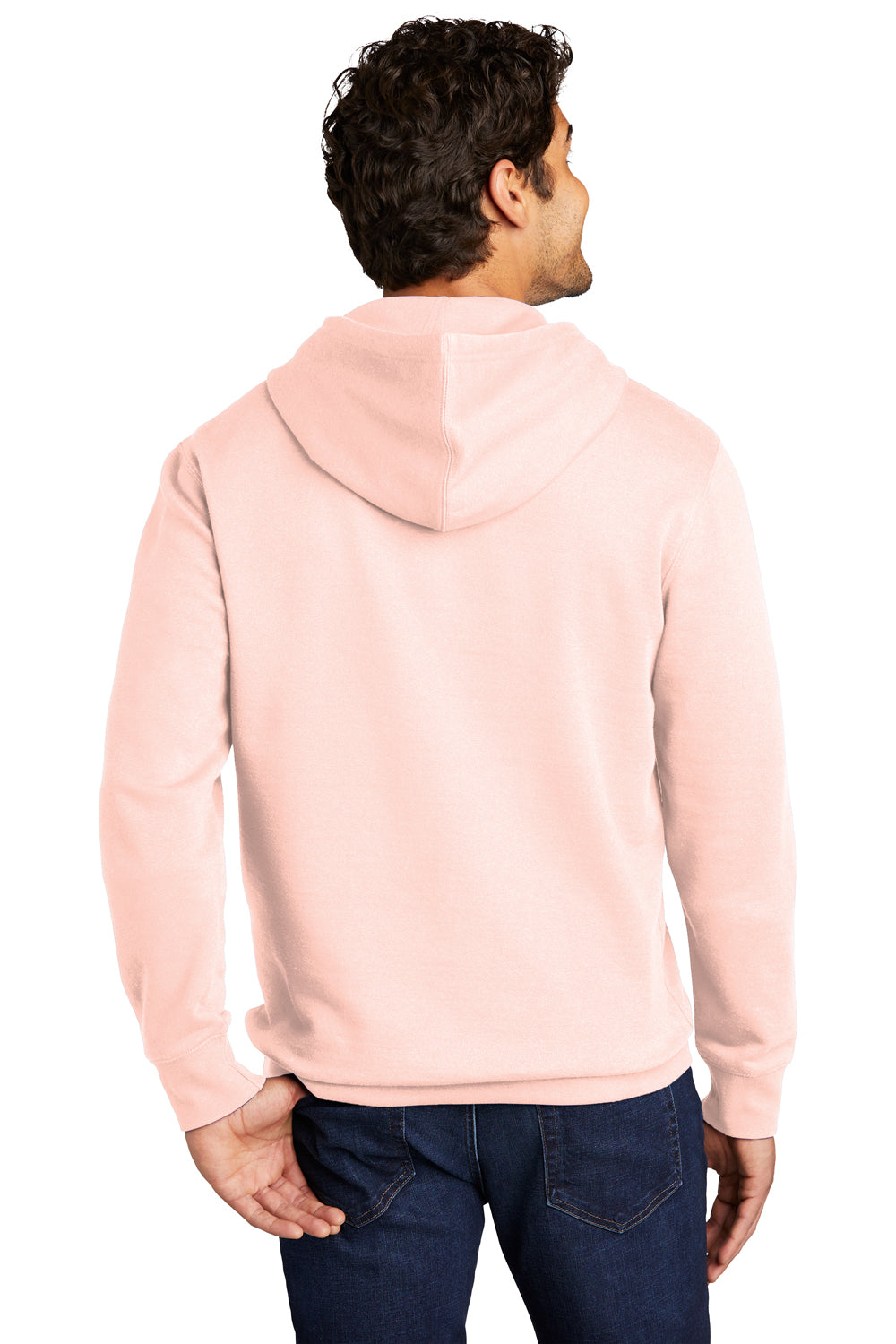 District Mens Very Important Fleece Hooded Sweatshirt Hoodie Rosewater Pink Side