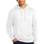 District Mens Very Important Fleece Hooded Sweatshirt Hoodie - White