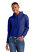 District DT6101 V.I.T. Fleece Hooded Sweatshirt Hoodie Deep Royal Blue Front
