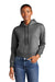 District DT6101 V.I.T. Fleece Hooded Sweatshirt Hoodie Heathered Charcoal Grey Front