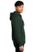 District Mens Very Important Fleece Full Zip Hooded Sweatshirt Hoodie Forest Green Side