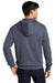 District Mens Very Important Fleece Full Zip Hooded Sweatshirt Hoodie Heather Navy Blue Side