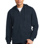 District Mens Very Important Fleece Full Zip Hooded Sweatshirt Hoodie - New Navy Blue
