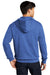District Mens Very Important Fleece Full Zip Hooded Sweatshirt Hoodie Royal Blue Frost Side