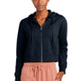 District Womens V.I.T. Fleece Full Zip Hooded Sweatshirt Hoodie - New Navy Blue