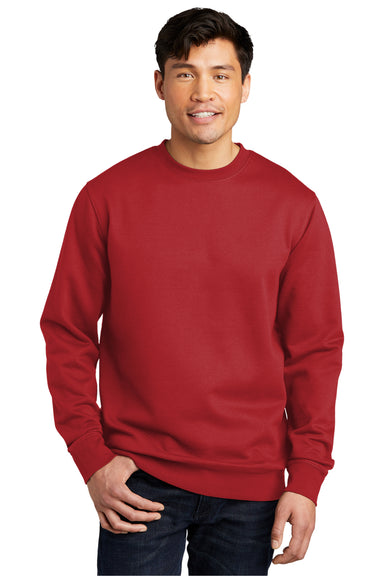 District Mens Very Important Fleece Crewneck Sweatshirt Classic Red Front