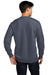 District Mens Very Important Fleece Crewneck Sweatshirt Heather Navy Blue Side
