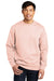 District Mens Very Important Fleece Crewneck Sweatshirt Rosewater Pink Front