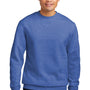 District Mens Very Important Fleece Crewneck Sweatshirt - Royal Blue Frost