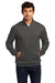 District Mens Very Important 1/4 Zip Sweatshirt Heather Charcoal Grey Front