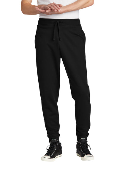 District DT6107 V.I.T. Fleece Jogger Sweatpants w/ Pockets Black Front