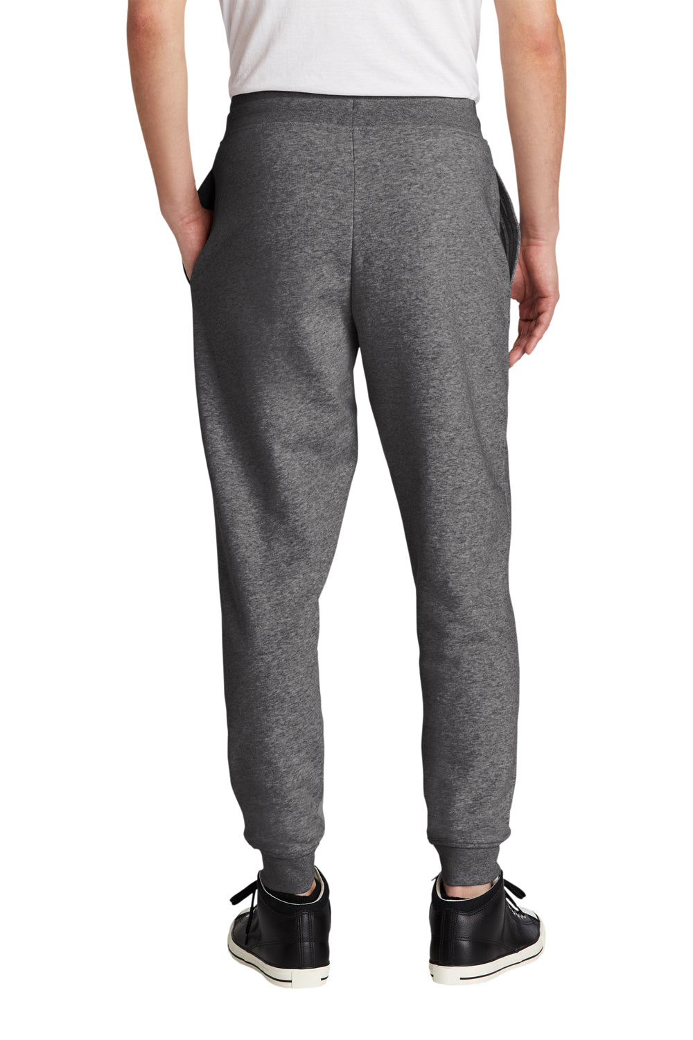 District DT6107 V.I.T. Fleece Jogger Sweatpants w/ Pockets Heathered Charcoal Grey Back