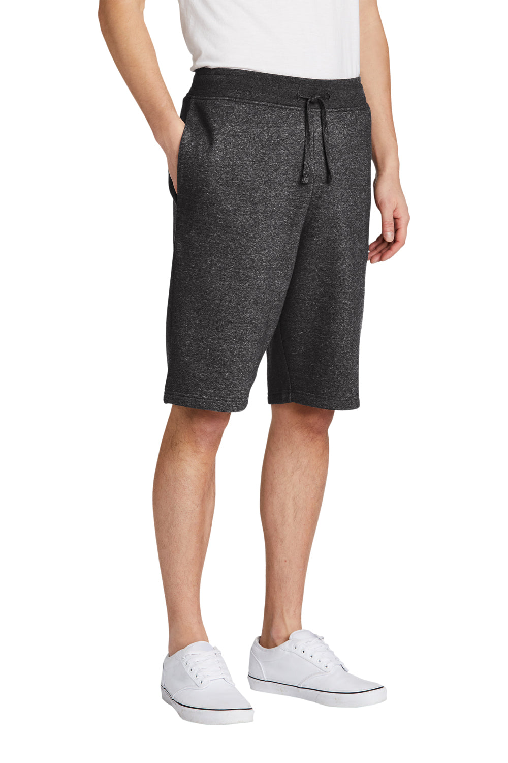 District DT6108 V.I.T. Fleece Shorts w/ Pockets Heathered Charcoal Grey 3Q