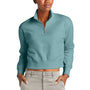 District Womens V.I.T. Fleece 1/4 Zip Sweatshirt - Eucalyptus Blue