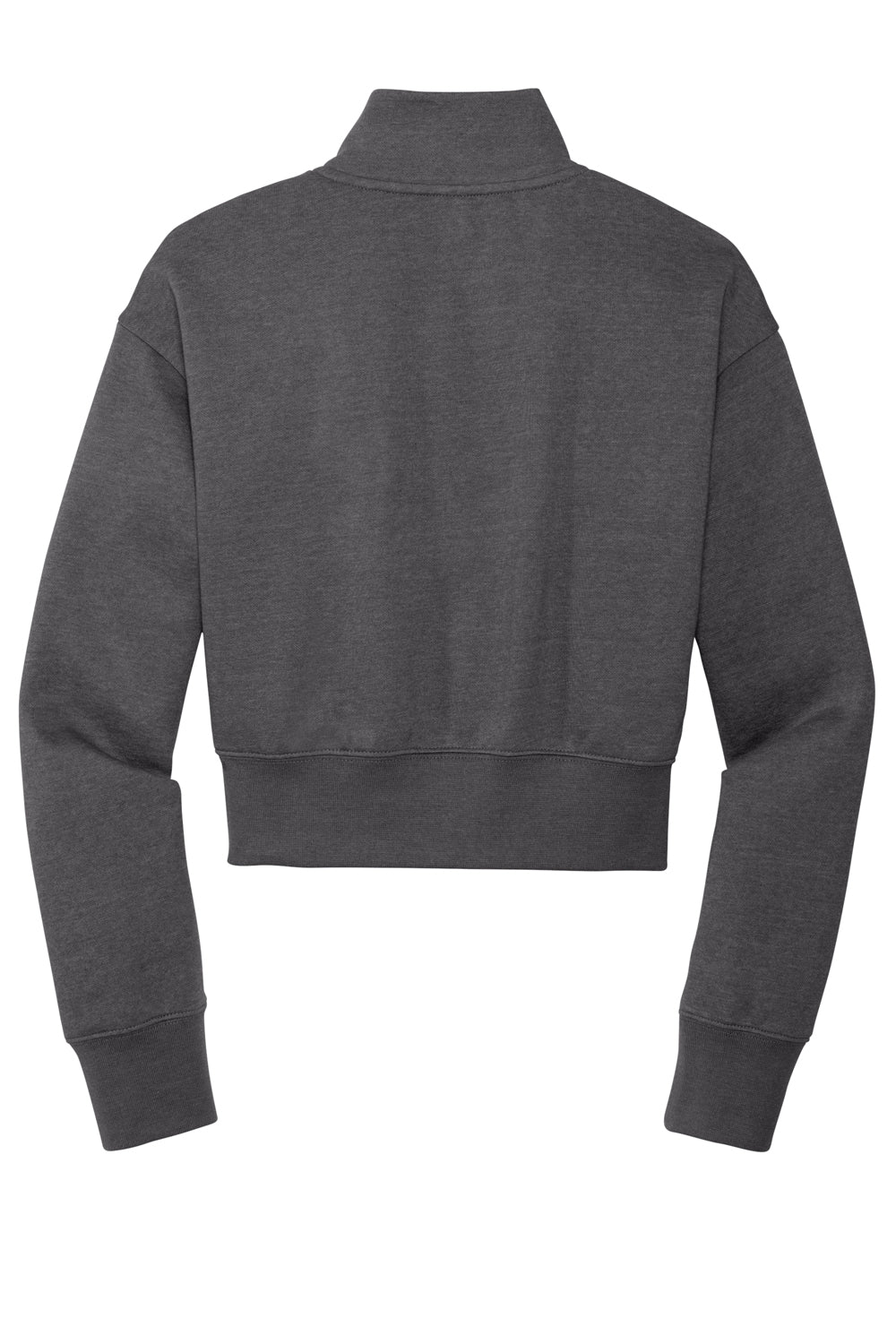 District DT6111 V.I.T. Fleece 1/4 Zip Sweatshirt Heathered Charcoal Grey Flat Back