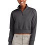 District Womens V.I.T. Fleece 1/4 Zip Sweatshirt - Heather Charcoal Grey