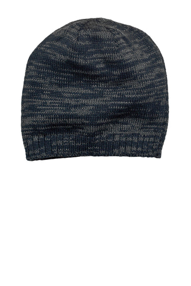 District DT620 Space Dyed Beanie New Navy Blue/Charcoal Grey Front