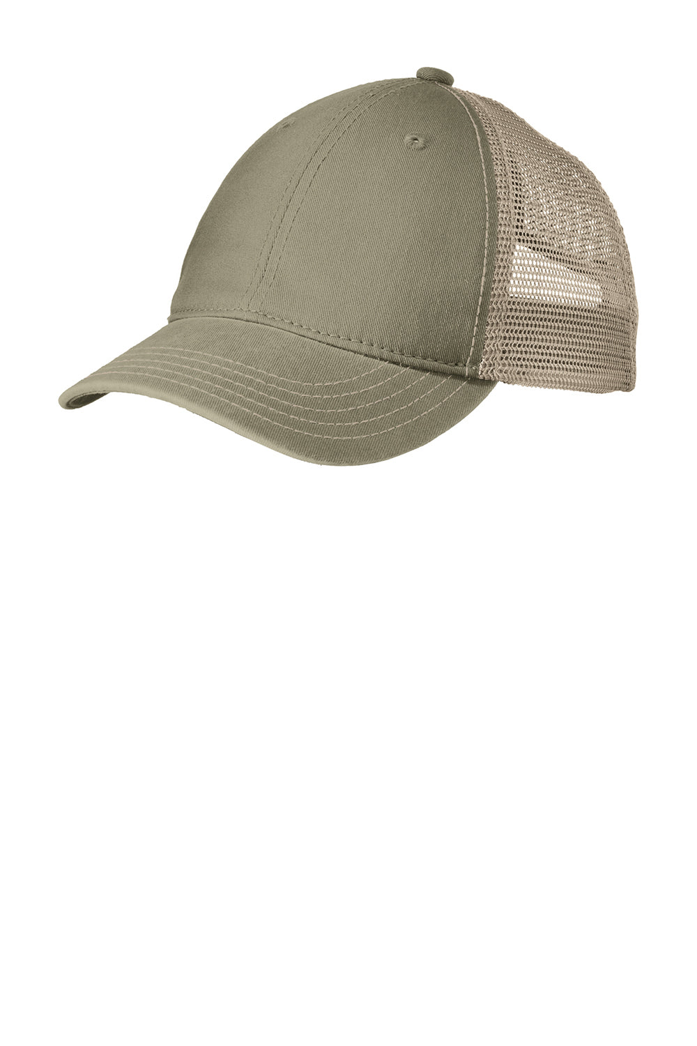 District DT630 Mens Adjustable Hat Olive Green/Khaki Brown Front