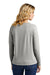 District Womens French Terry Long Sleeve Crewneck Sweatshirt Heather Light Grey Back