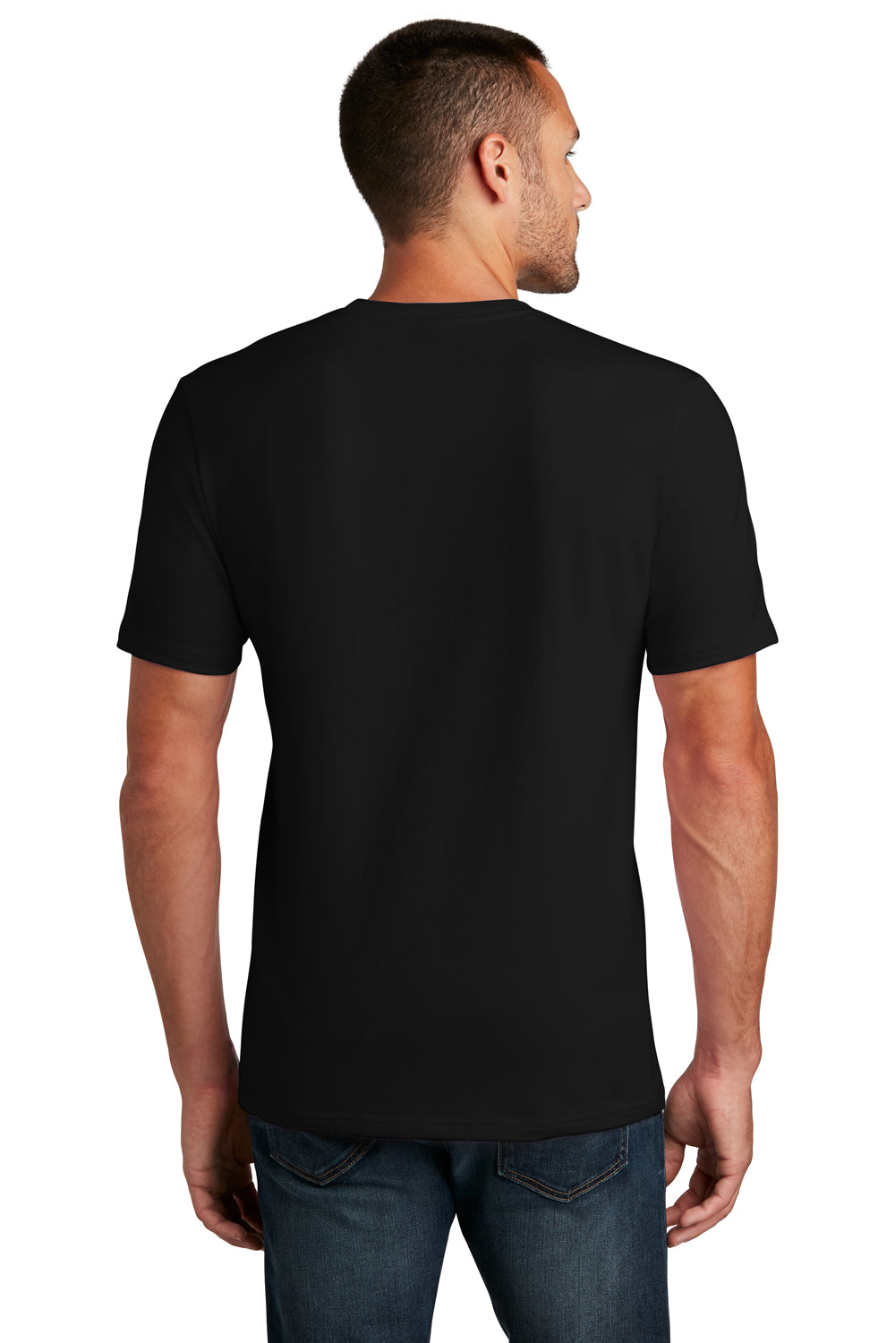 District Mens Flex Short Sleeve Crewneck T-Shirt Black Side