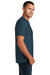 District Mens Flex Short Sleeve Crewneck T-Shirt Heather Neptune Blue Side