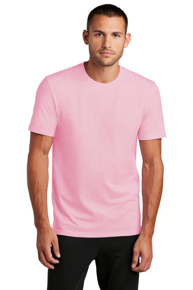 District Mens Flex Short Sleeve Crewneck T-Shirt Lilac Pink Front