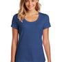 District Womens Flex Short Sleeve Scoop Neck T-Shirt - Heather Deep Royal Blue