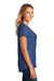 District Womens Flex Short Sleeve Scoop Neck T-Shirt Heather Deep Royal Blue Side