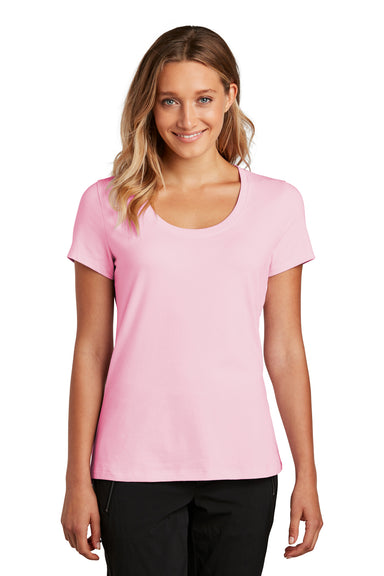 District Womens Flex Short Sleeve Scoop Neck T-Shirt Lilac Pink Front